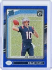 2024 Panini Donruss Optic Drake Maye Blue Glitter Rookie #229 Patriots RC