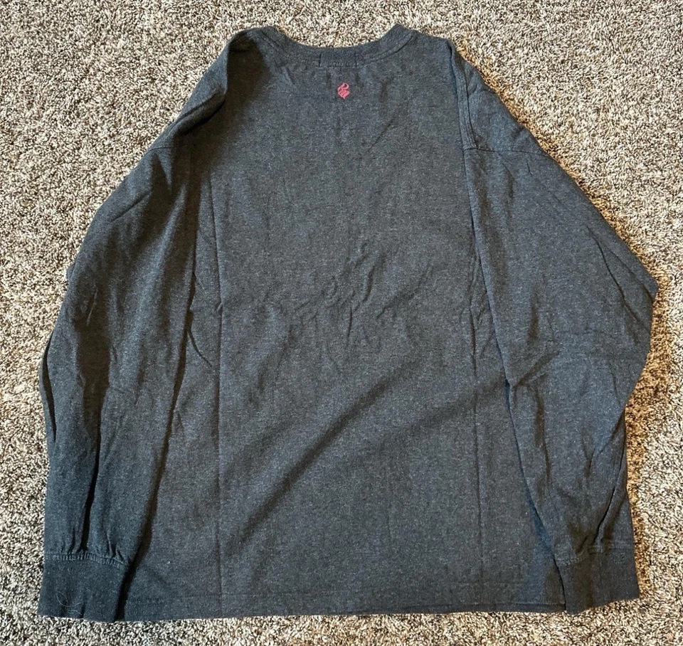 Camiseta gris vintage Rocawear manga larga para hombre talla XL Foto 3 de 4
