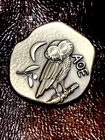 1oz Athena Owl Silver Coin Antiqued New, Leather Pouch .999 Silver Rare and Cool