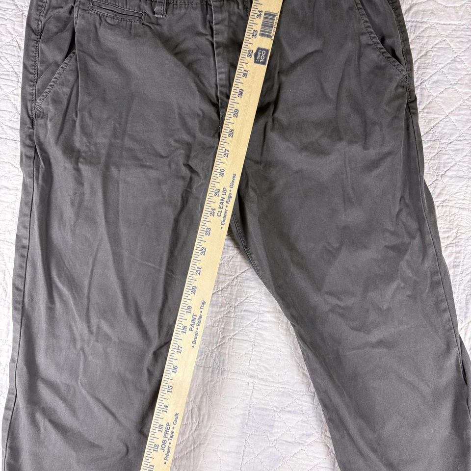 American Eagle Pants Mens 33x30 Gray Original Straight Casual Chino Cotton - Image 2 of 4