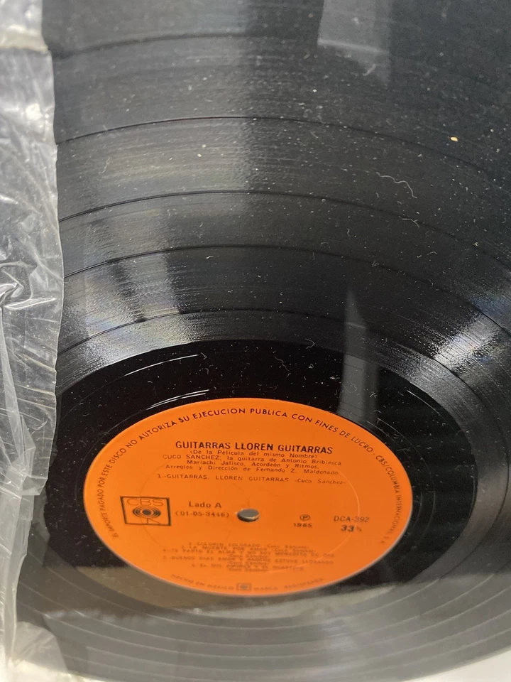 Cuco Sanchez - Canciones De La Película "Guitarras, Lloren Guitarras" LP MEXICO - Image 4 of 4