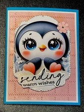 4 Stampin Up! Adorable Penguin Sending warm wishes Notes & Totes DIY Card Kit