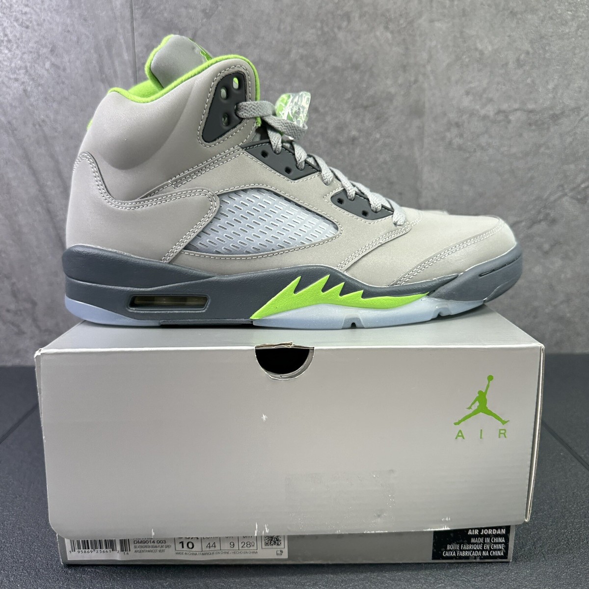 Air Jordan 5 Retro Green Bean Size 10 Mens Grey Green