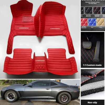 Für Chevrolet Camaro 2010-2025 Auto Fußmatten Teppiche Handgemachte Liner Matte
