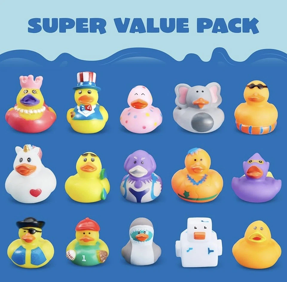 Patos de goma a granel, surtido patitos para Jeep pato flotador pato juguetes de baño Foto 3 de 4