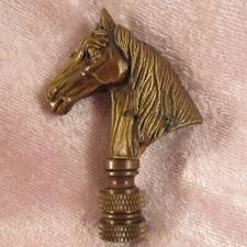Detailed HORSE LAMP FINIAL for old antique shade or lampshade old west / lrg