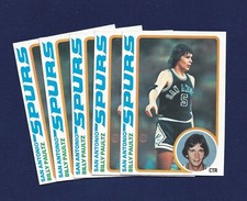 LOT OF FIVE 1978-79 TOPPS BASKETBALL #91 BILLY PAULTZ RAZOR SHARP .99 SHIPPING