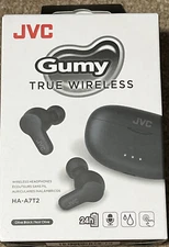 JVC Gumy  headphones New In Box true wireless 24 hours playtime Black HA-A7T2