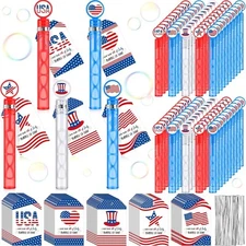 4th of July Party Favors Mini Bubble Wands 30PCS Fourth of July Toys for Kids