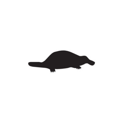 Duckbill Platypus Beaver - Decal Sticker - Multiple Color & Sizes - ebn1370