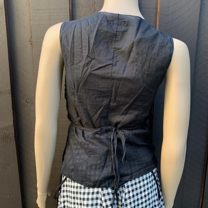 дизайнерский rozae nichols черный перфорированный кожаный топ без рукавов - Изображение 2 из 4