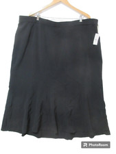 Sz 3X NWT 65 Catherines Black Label PULL ON Skirt Flare Midi Paneled VERSATILE