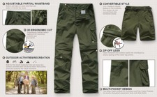 Kids' Cargo Pants, Boy's Casual Outdoor Quick Dry Waterproof Hiking Climbing