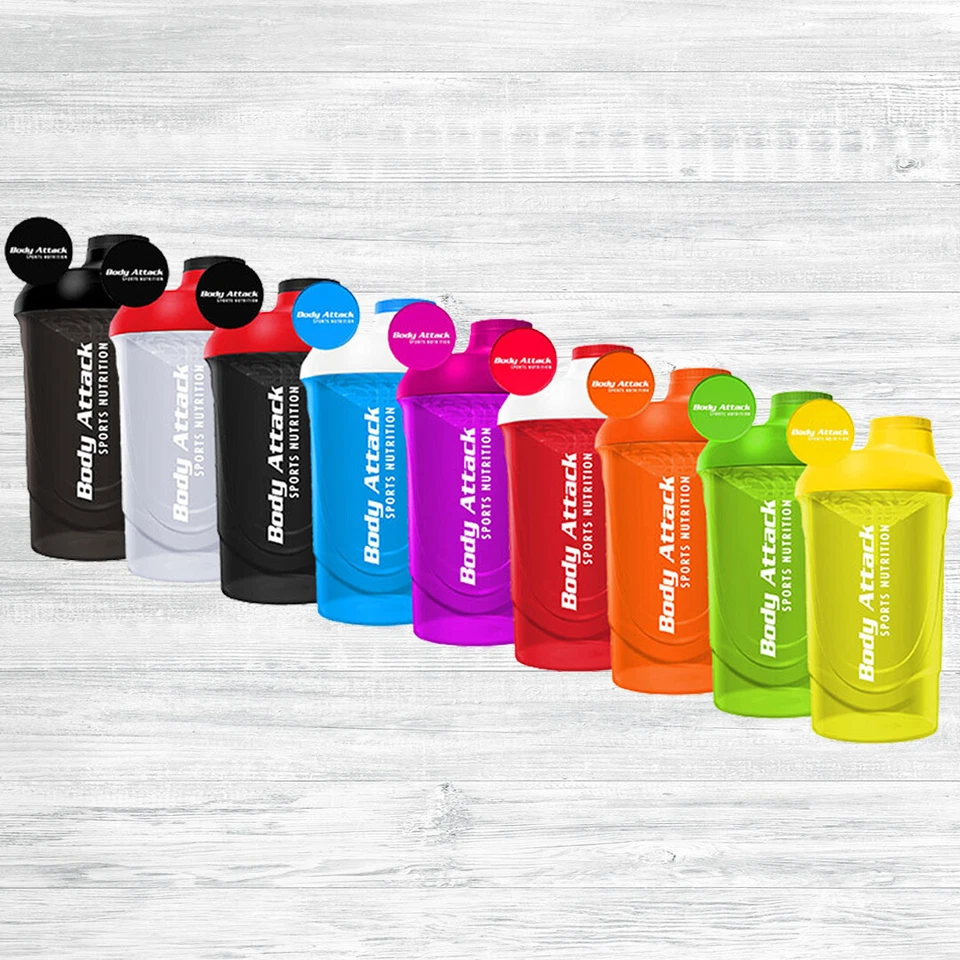 Body Attack Sports Nutrition Protein Shaker 600ml in verschiedene Farben
