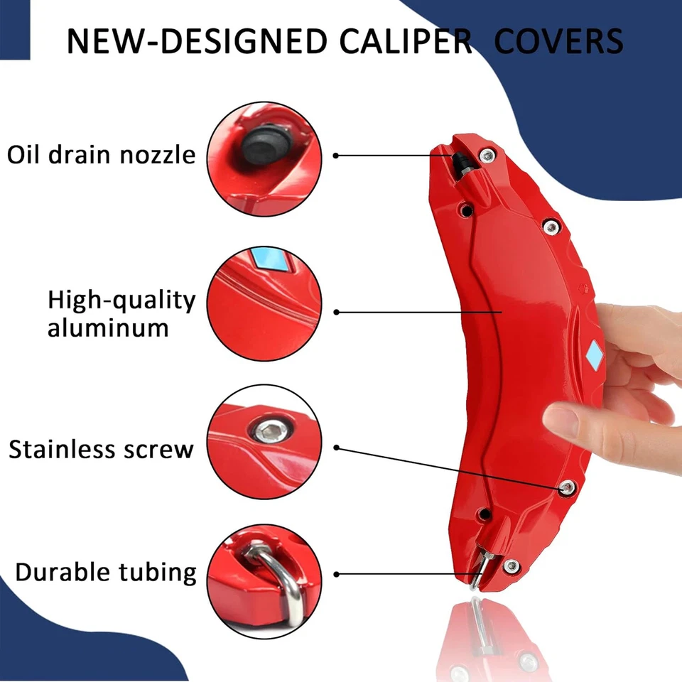 New Brake Caliper Covers for Tesla Model Y Juniper 2025 2026 with Decals - Image 2 of 4