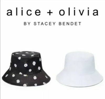 Olivia Reversible Bucket Hat Black with 