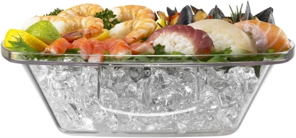 Prodyne Acrylic Flip Salad On Ice Bowl with Lid, 10", Clear - Image 3 of 4