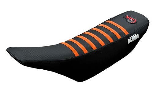 Cubierta de asiento multi agarre KTM Sx Sxf 125 250 350 450 2001-2006 negro naranja costilla S28 - Imagen 3 de 5