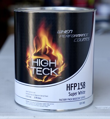 Super White Basecoat Urethane Paint Gallon Factory Toyota 040 HFP158 HIGH TECK