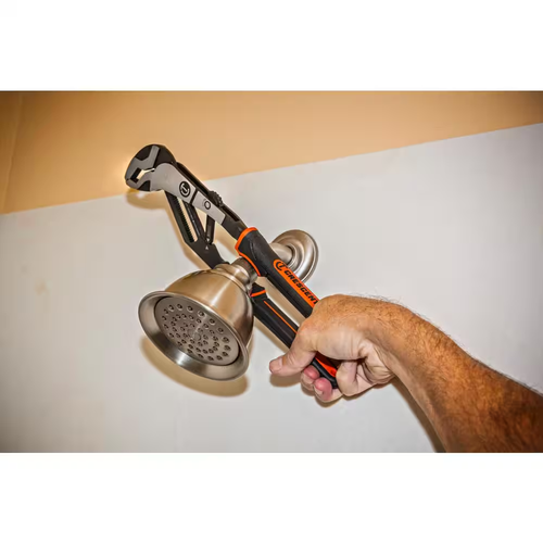 Auto Bite 8 In. V Jaw Tongue Groove Dual Material Grip Pliers Quick Adjust Jaws - Picture 6 of 12
