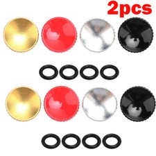 2Pcs Brass Concave Shutter Release Button Rubber Ring for Fujifilm Leica Nikon