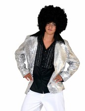 Funny Fashion Halloween Party Cosplay-Silver Disco Jacket-Size Medium
