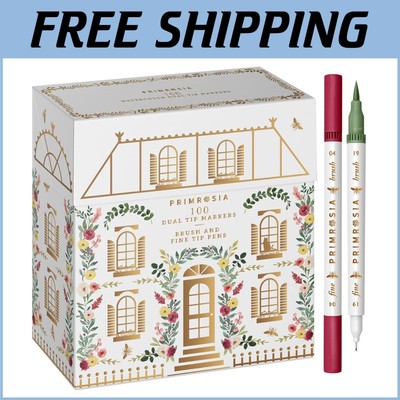 Artist-Quality 100 Dual Tip Marker Pens - Blendable, Non-toxic, Water Resistant