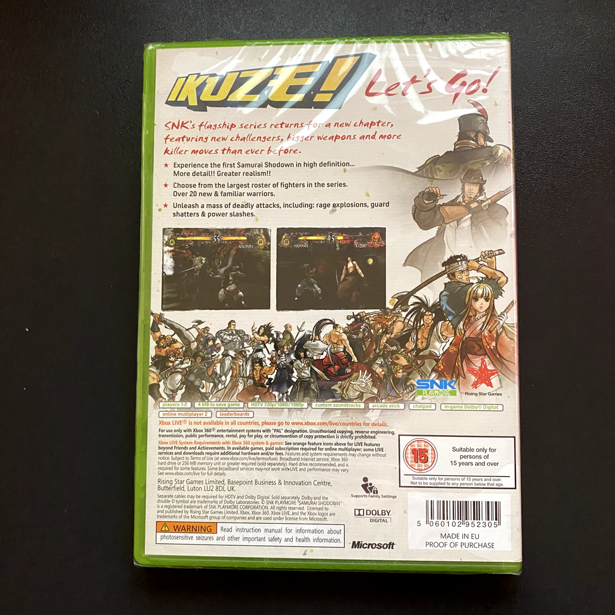 SAMURAI SHODOWN SEN BY SNK - PLAYMORE FOR XBOX 360 UK VERSION NEW