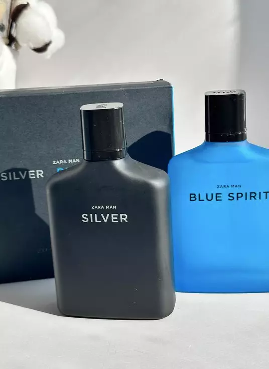 ZARA MAN SILVER and MAN BLUE SPIRIT EDT DUO SET 2 x 100 ml Brand New Sealed