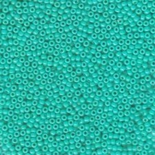 Miyuki Seed Beads 8/0 Opaque Turquoise Green 8-412 Glass 22 gram Size 8 Round
