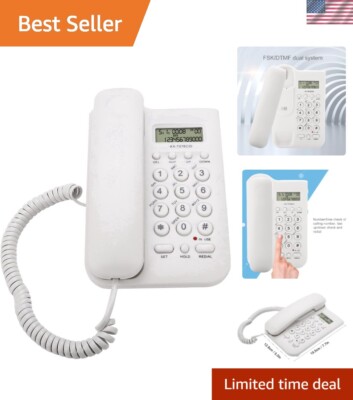 Digital Answering System Corded Telephone - Easy Installation and Energy-Saving
