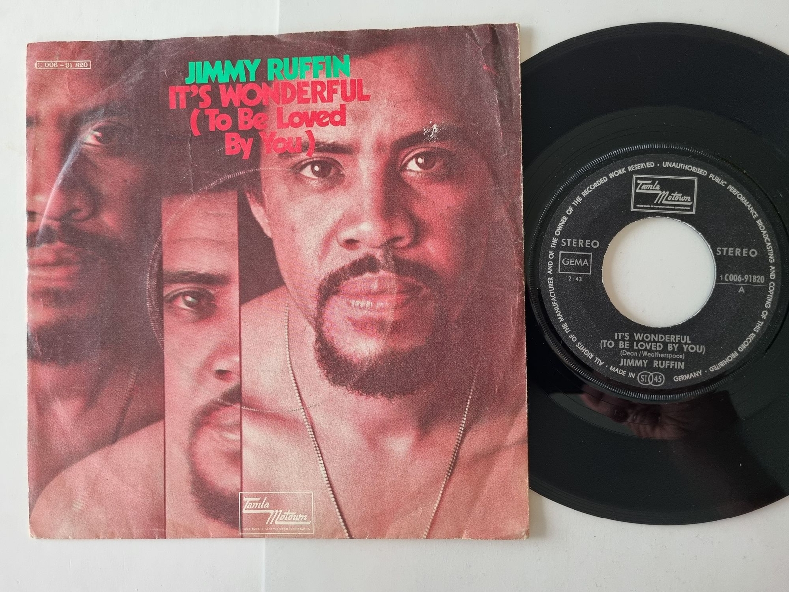 Jimmy Ruffin - It's wonderful (To be loved by you) 7'' Vinyl Germany