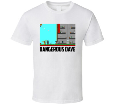 Dangerous Dave In The Haunted Mansion Old Computer Game Fan T Shirt