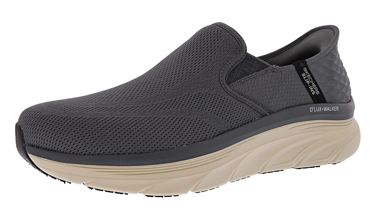 SKECHERS MEN'S D'LUX WALKER- ORFORD 232455WWCHAR X-WIDE SLIP-IN WALKING SHOES