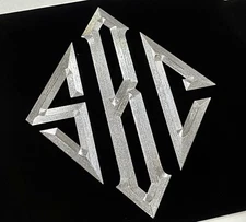 Engraved Custom Personalized Monogram Diamond Etched License Plate Alum Car Tag