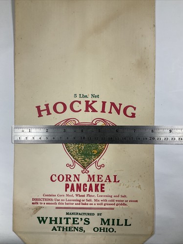 Athens, Ohio White's Mill Hocking Corn Mean Pancake Tasche Werbung Vintage - Bild 4 von 5