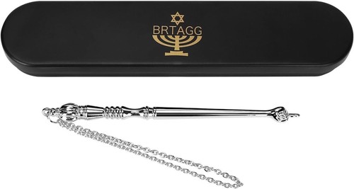 Yad Torah Pointer, Bible Pointer, Bible Reading Tool (6.7" Tall, Silver), Jew...