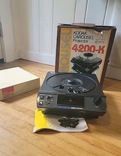 Vintage 1980s Kodak Carousel 4200 -K In Orig Box Working W/ Slide And Manual
