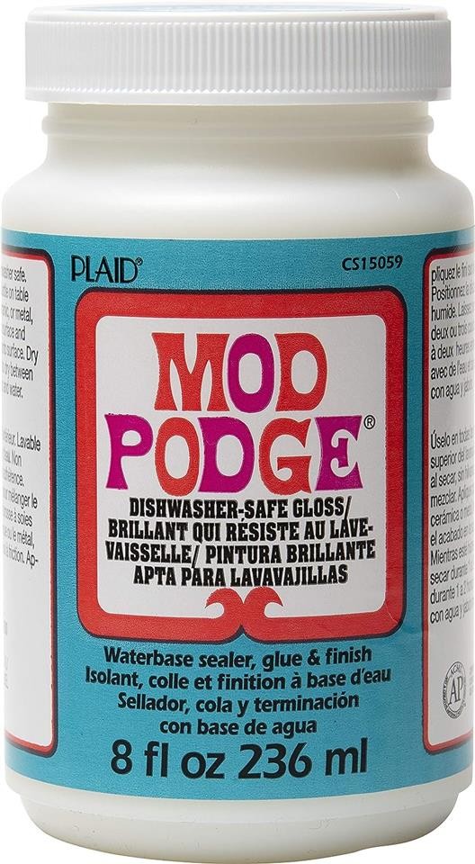 Mod Podge Dishwasher Safe Gloss Finish Sealer Craft Glue 8oz 236ml Craft Project