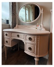 Pink French Dressing Table In Calamine By Farrow & Ball