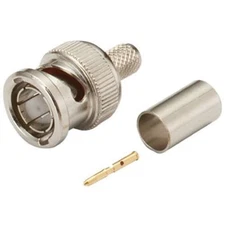 1pc RS PRO 7385875 Straight Cable Mount BNC Connector 75 Ohm Crimp Term. Ni