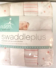 Aden + Anais Swaddleplus Oh girl!  4 breathable multi-use muslin blankets  NEW