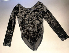 Danskin Girls Black Velvet Long Sleeve Leotard sixe XL 14/16 