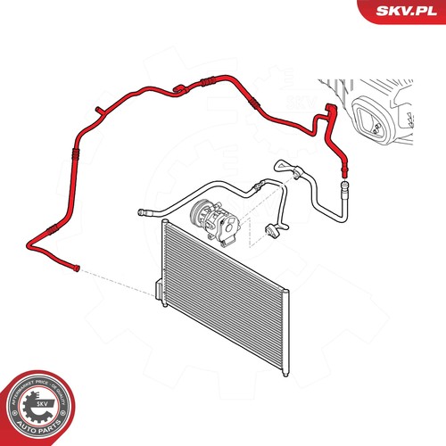 43SKV545 HIGH PRESSURE LINE AIR CONDITIONING SKV GERMANY FOR LANCIA MUSA 70KW - Picture 5 of 8