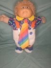 1986 Cabbage Patch Kids Clown Outfit Suspenders Polka Dots Rainbow Tie VG/EX