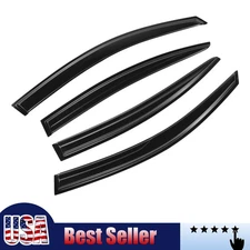 Window Visor For Mazda 3 Sedan 04-09 Black Tape-on Out-Channel 4pcs Mugen Style