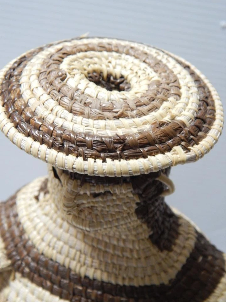 FIGURA CANASTA RARA + VINTAGE INDIA WOUNAAN 17"t FORMA ANTROPOMÓRFICA - ¡COMO NUEVA! Foto 4 de 4