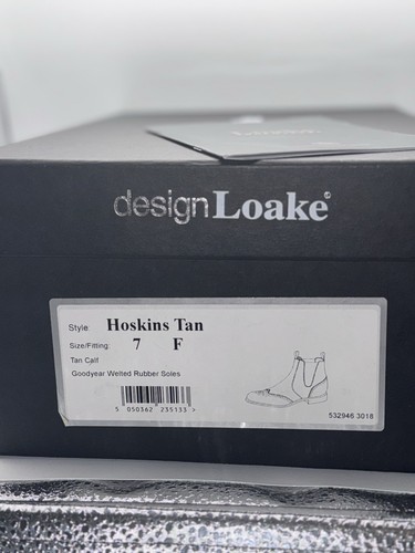 Loake Hoskins Tan Calf Leather Brogue Chelsea Boot Size 7 Ex Display Pair - Picture 11 of 12