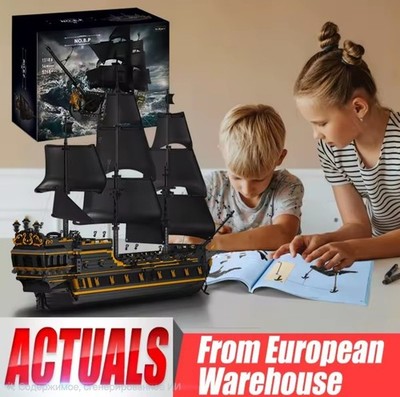 TOP Qualität!! Schwarze Perlenmodell Piratenschiff Baustein Ziegelbausätze
