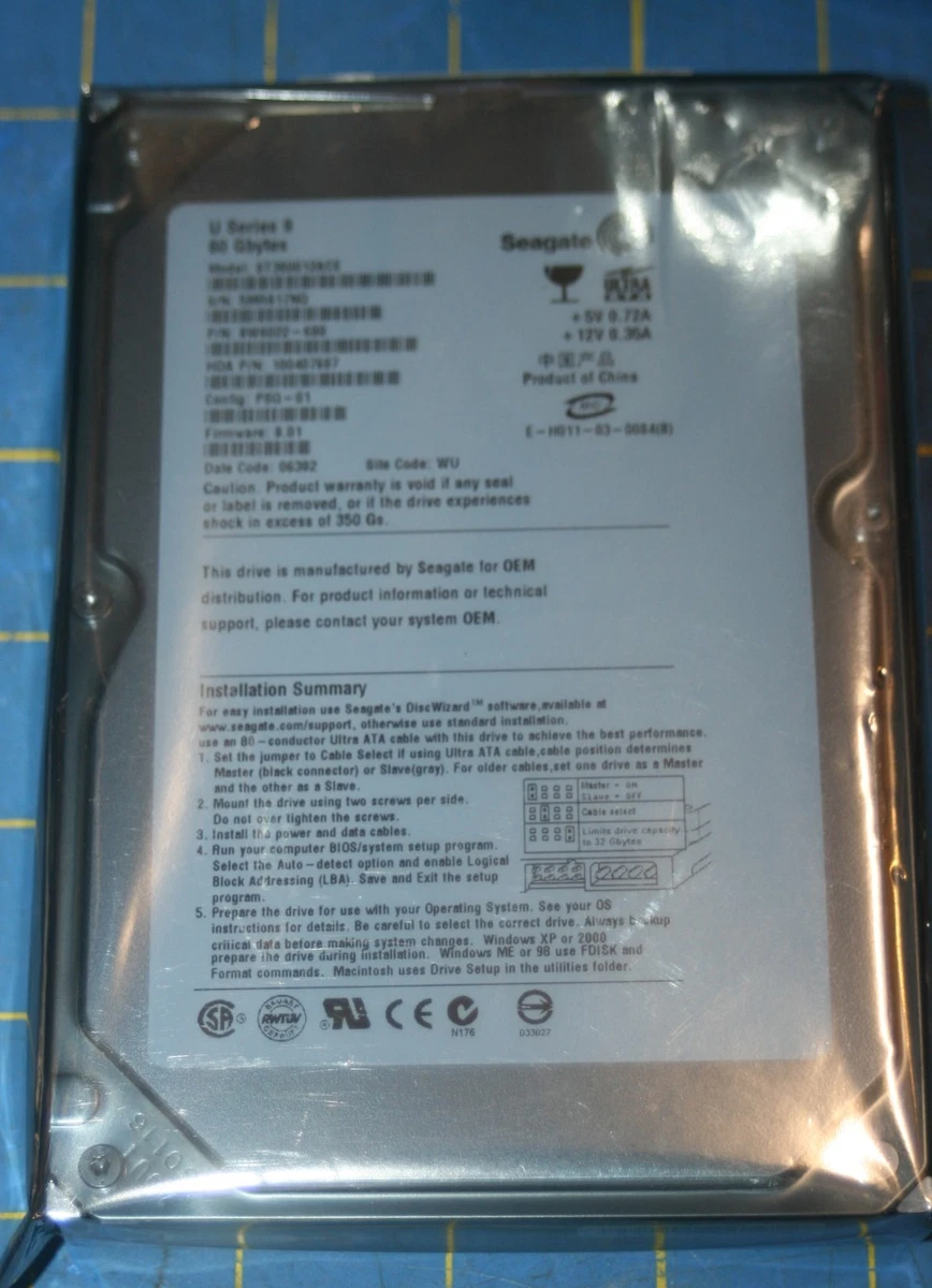Seagate 80 GB Internal Hard Disk Drives for sale | eBay